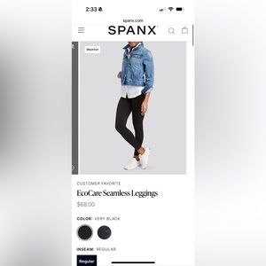 Spanx Seamless Leggings